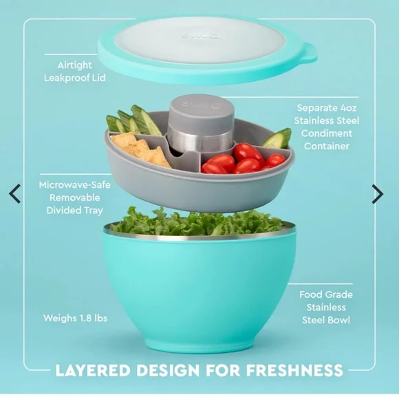 Swig Life brand new insulated lunch bowl set 60 oz - Picture 6 of 8